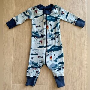 Hanna Andersson Hockey Pajamas Blue Baby 0-3m